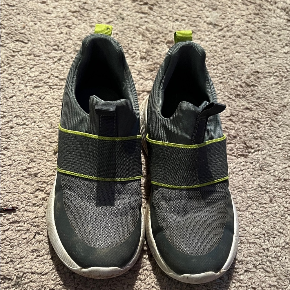 Cat & Jack Gray and Green Slip-On Shoes